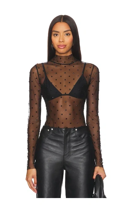 Retroféte Lilith Mesh Top In Black