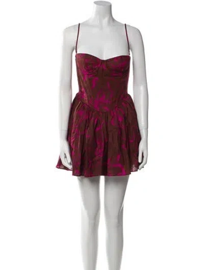 Pre-owned Retroféte Linen Mini Dress In Pink