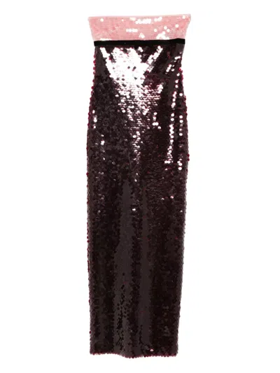 Retroféte Lirael Sequin Maxi Dress In Pink
