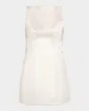 Retroféte Livie High-neck Satin Mini Dress