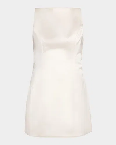Retroféte Livie High-neck Satin Mini Dress