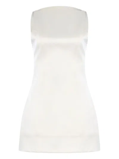 Retroféte Livie Square-neck Mini Dress In Neutral