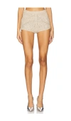 Retroféte Camden Embellished Turtleneck Sweater In Beige
