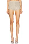 Retroféte Camden Embellished Turtleneck Sweater In Latte & Silver