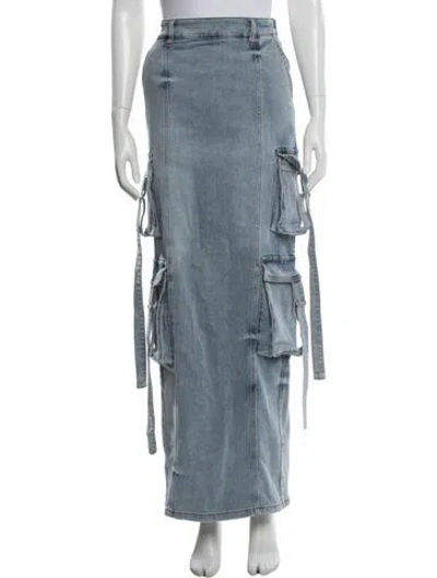 Pre-owned Retroféte Long Skirt In Blue
