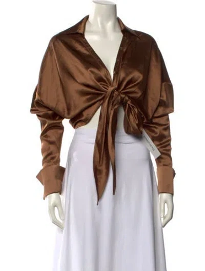 Pre-owned Retroféte Long Sleeve Crop Top