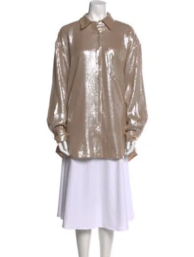 Pre-owned Retroféte Long Sleeve Tunic W/ Tags In Neutral