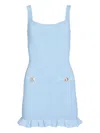 Retroféte Loulou Knit Dress Metallic Powder Blue