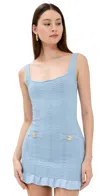 Retroféte Loulou Knit Dress Metallic Powder Blue In Metallic Powder Blue