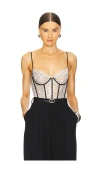 Retroféte Lovisa Corset Bodysuit In Black & White