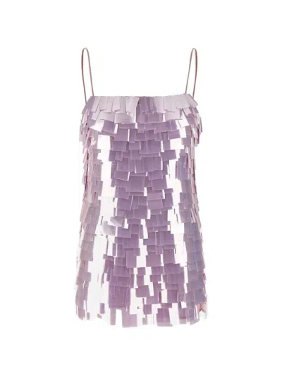 Retroféte Lucasta Sequin-embellished Mini Dress In Purple