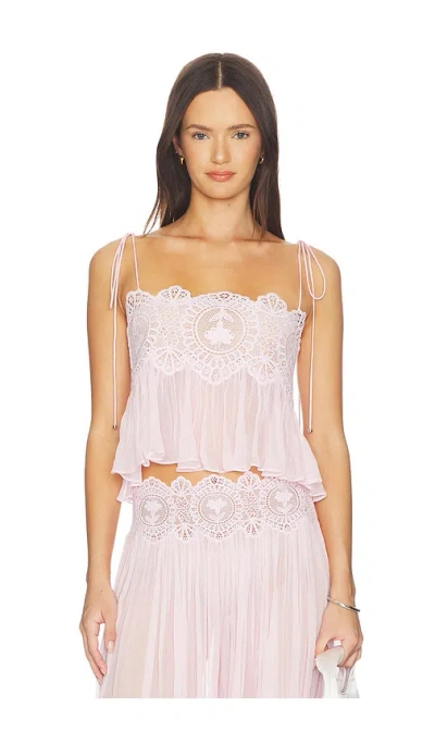 Retroféte Luenie Top In Pink
