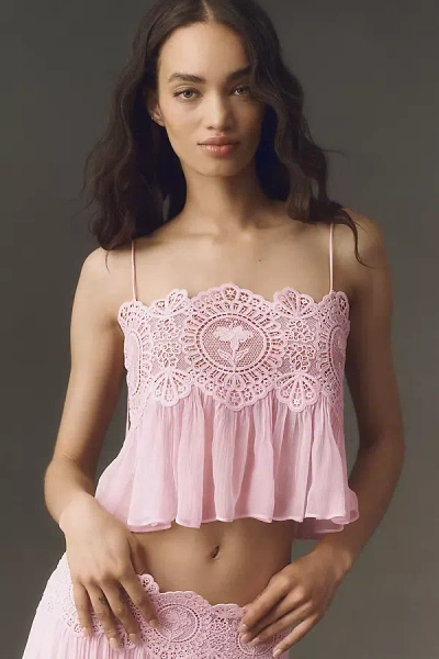 Retroféte Luenie Top In Pink