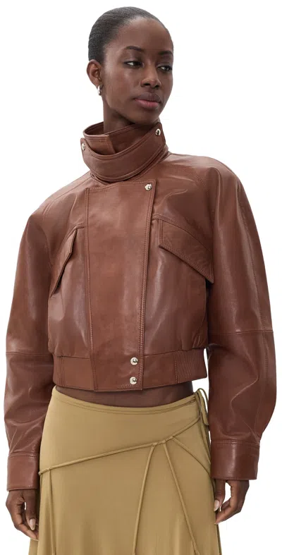 Retroféte Lykke Leather Jacket Cigar