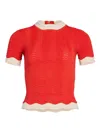 Retroféte Lyla Knit Top In Red