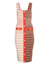 Retroféte Lyle Striped Button-front Midi Dress In Multi