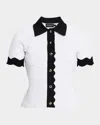 Retroféte Lyric Knit Button-front Top In White
