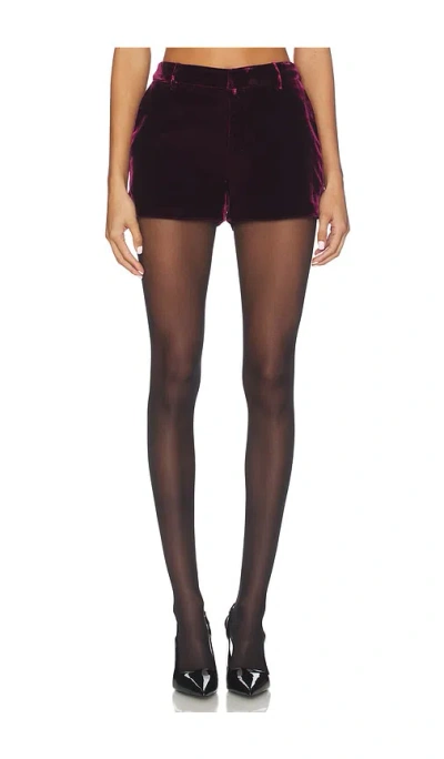 Retroféte Madaline Velvet Short In Black