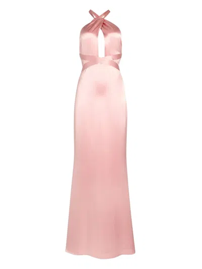 Retroféte Magnolia Dress In Metallic Primrose