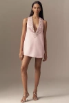 Retroféte Maisy Embellished Plunge Mini Dress In Pink
