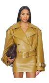 Retroféte Malene Leather Jacket In Brown
