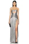 Retroféte Mallory Dress In Aluminium