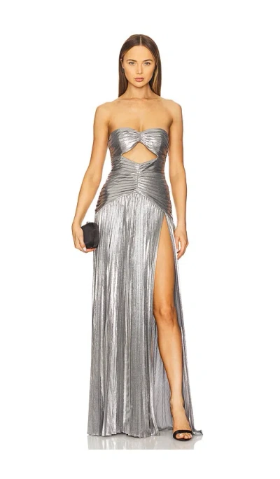 Retroféte Mallory Dress In Aluminium