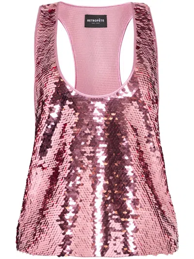 Retroféte Mandy Tank Top In Pink