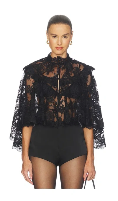 Retroféte Margarita Lace Blouse In Black