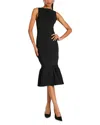 Retroféte Marta Knit Dress Metallic Black In Metallic Black