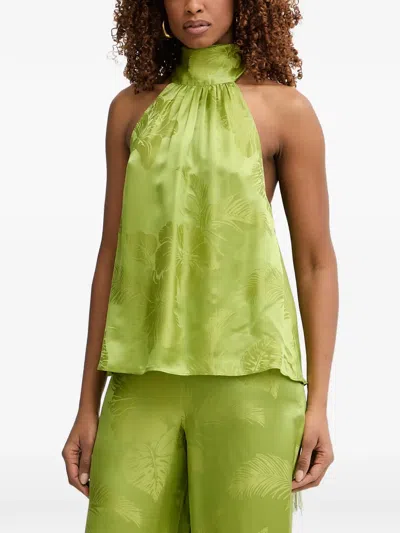 Retroféte Martana Jacquard Top In Green
