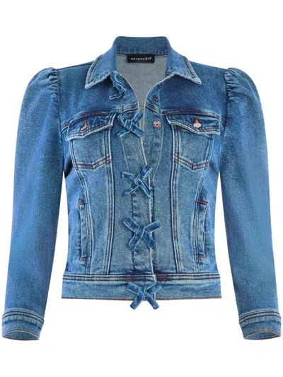 Retroféte Mauve Denim Jacket In 黑色