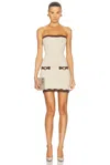 Retroféte Mavis Mini Dress In Metallic Chestnut & Metallic Bone