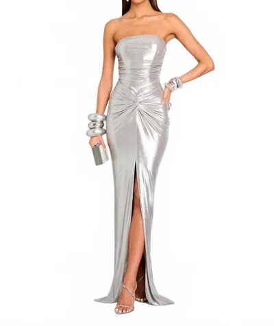 Retroféte Maytal Dress In Silver Cloud In White