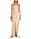 Retroféte Maytal Metallic Strapless Gown
