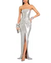 Retroféte Maytal Gown In Silver Cloud