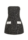 Retroféte Merit Sequin Dress In Black/white