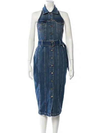 Pre-owned Retroféte Midi Length Dress In Blue