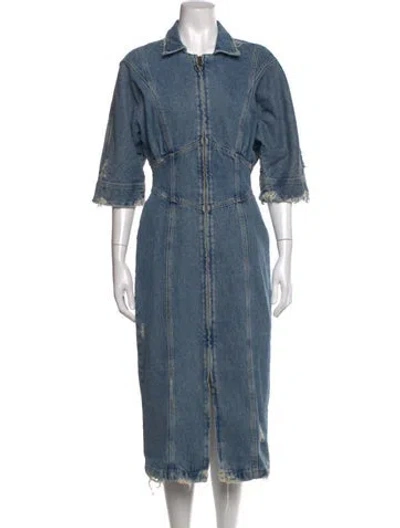Pre-owned Retroféte Midi Length Dress In Blue