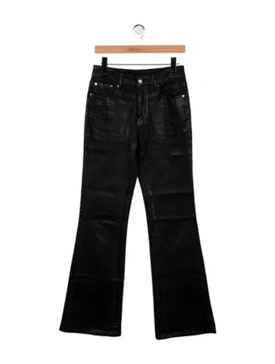 Pre-owned Retroféte Mid-rise Flared Jeans In Black