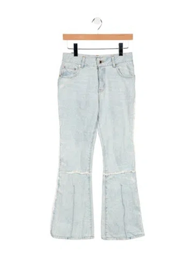 Pre-owned Retroféte Mid-rise Flared Jeans In Blue