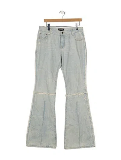 Pre-owned Retroféte Mid-rise Flared Jeans In Blue
