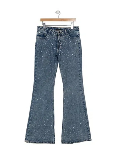 Pre-owned Retroféte Mid-rise Flared Jeans In Blue