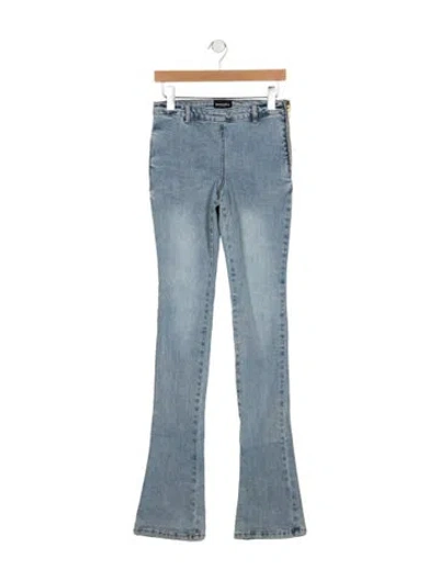 Pre-owned Retroféte Mid-rise Flared Jeans In Blue