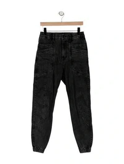 Pre-owned Retroféte Mid-rise Straight Leg Jeans In Black
