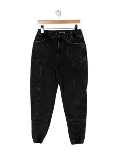 Pre-owned Retroféte Mid-rise Straight Leg Jeans In Black