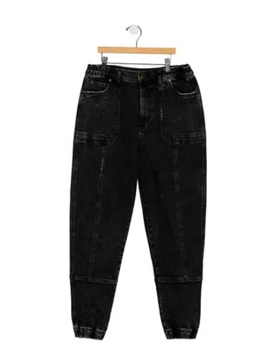 Pre-owned Retroféte Mid-rise Straight Leg Jeans In Black