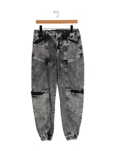 Pre-owned Retroféte Mid-rise Straight Leg Jeans In Grey