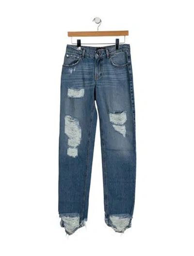 Pre-owned Retroféte Mid-rise Straight Leg Jeans W/ Tags In Blue