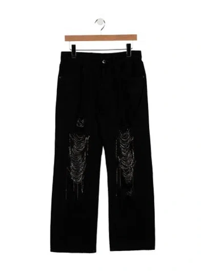 Pre-owned Retroféte Mid-rise Wide Leg Jeans In Black